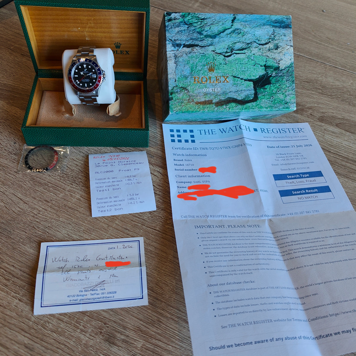 Rolex GMT Master II Réf : 16710 ( insert pepsi et coke )